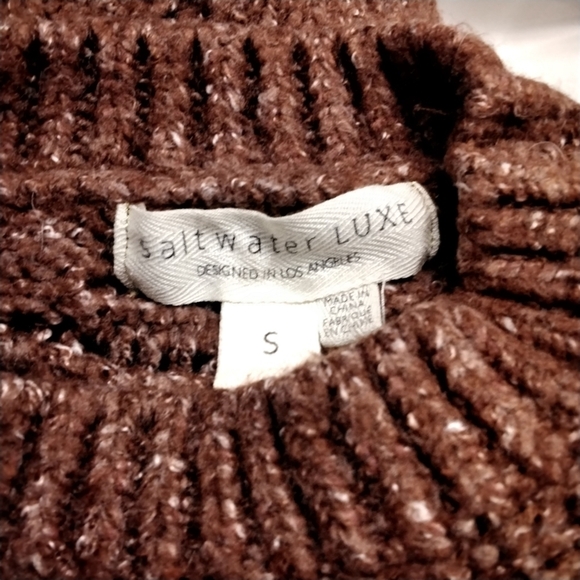 Salt Water Luxe Cropped Knit Sweater Size S - Picture 3 of 3